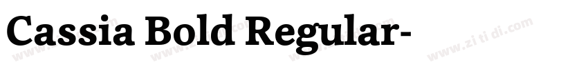 Cassia Bold Regular字体转换